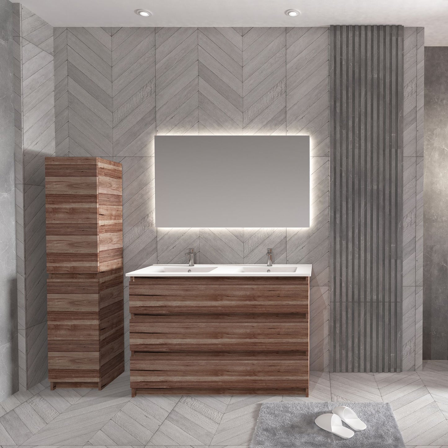 Oase Al JUPITER Waschtischunterschrank - 3 Schubladen - 60 / 80 / 120 cm - Matt Weiß, Schwarz oder Garda