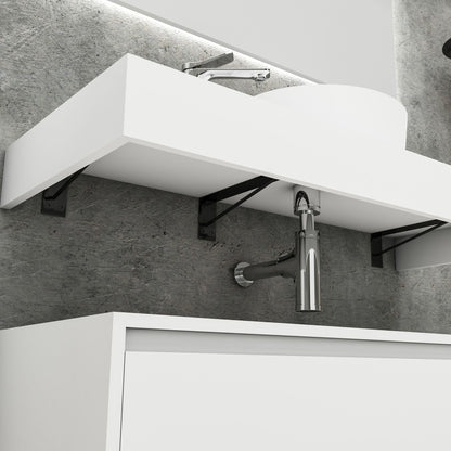 Oase AL Lina Waschtischunterschrank - Matt Schwarz, Matt Weiß, und Safir