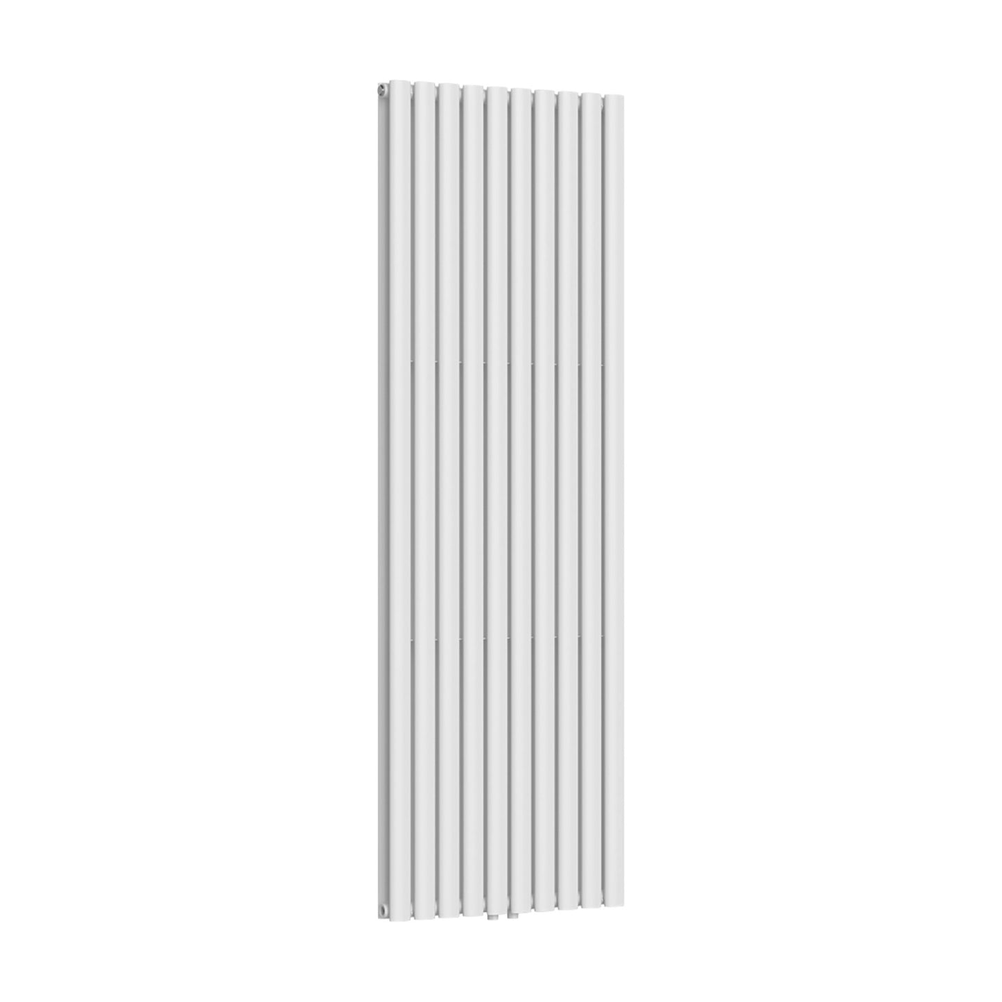 VERTI Oval Designheizkörper – Vertikal – Doppel – Weiß / Schwarz