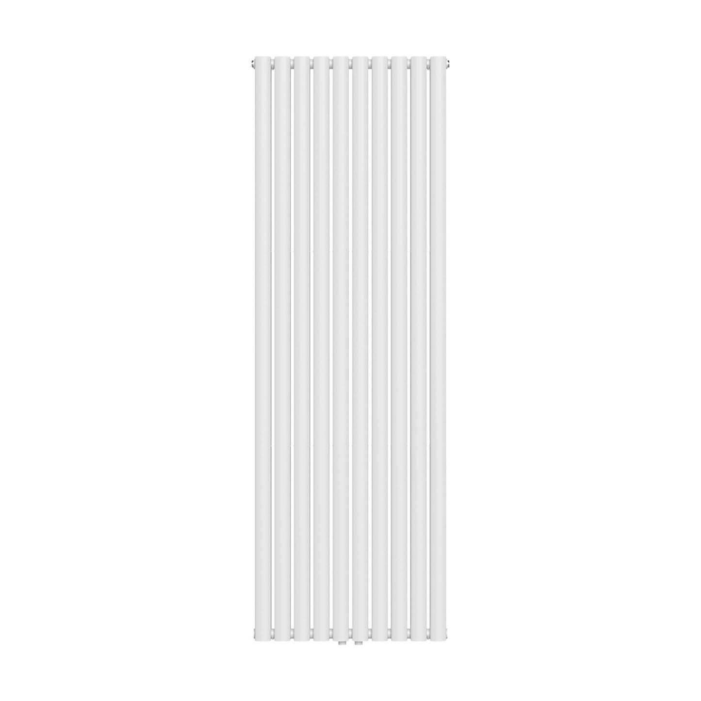 VERTI Oval Designheizkörper – Vertikal – Doppel – Weiß / Schwarz