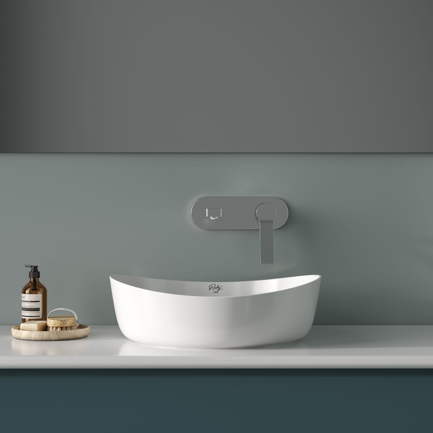 Oase CR RB140 Aufsatzwaschbecken – Keramik – Ohne Überlauf & Ohne Hahnloch – 40×10×40 cm – Weiß Glänzend