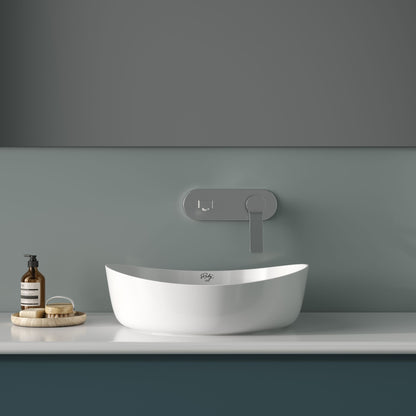 Oase CR RB140 Aufsatzwaschbecken – Keramik – Ohne Überlauf & Ohne Hahnloch – 40×10×40 cm – Weiß Glänzend