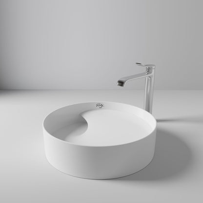 Oase CR RB141 Aufsatzwaschbecken – Keramik – Ohne Überlauf & Ohne Hahnloch – 40×11×40 cm – Weiß Glänzend