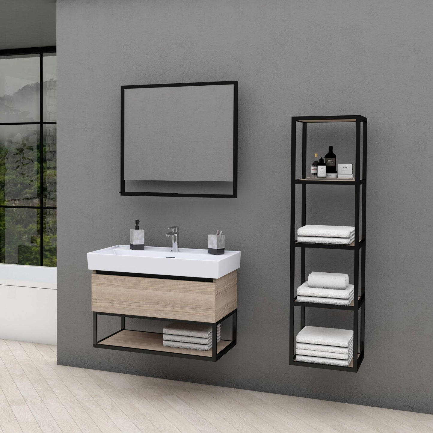 Oase AL SHARP Waschbeckenunterschrank - modern & industriell