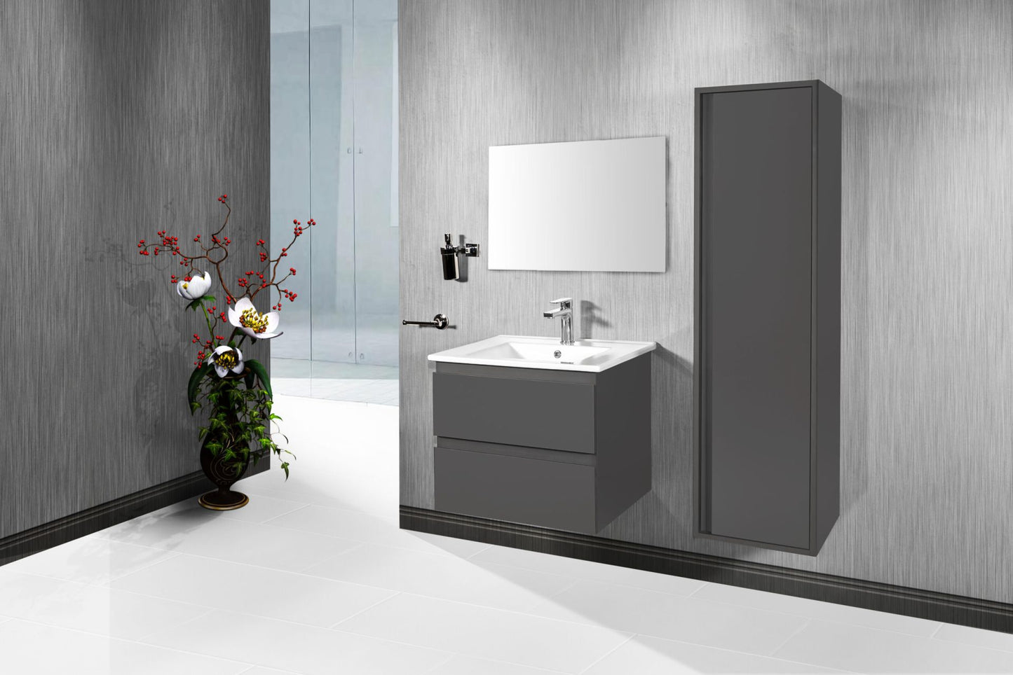 Oase Classic Set Unterschrank inkl. Waschtisch mit hochwertigen Metallschubladen von Hettich (SU)