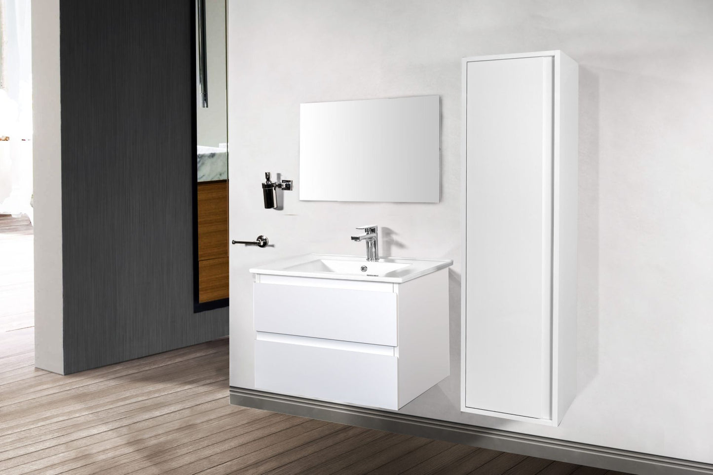 Oase Classic Set Unterschrank inkl. Waschtisch mit hochwertigen Metallschubladen von Hettich (SU)