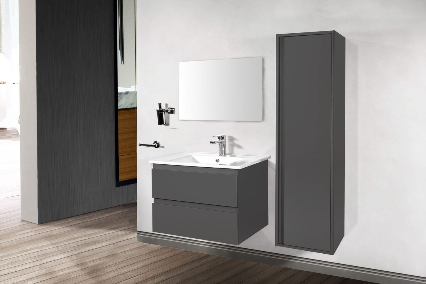 Oase Classic Set Unterschrank inkl. Waschtisch mit hochwertigen Metallschubladen von Hettich (SU)