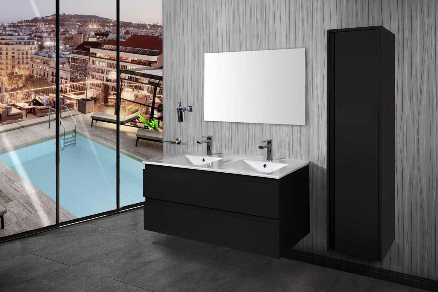 Oase Classic Set Unterschrank inkl. Waschtisch mit hochwertigen Metallschubladen von Hettich (SU)