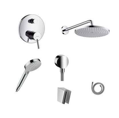 Hansgrohe Unterputz Dusch-Set Talis S mit Decken- oder Wandanschluss ohne EcoSmart