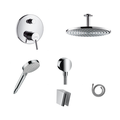 Hansgrohe Unterputz Dusch-Set Talis S mit Decken- oder Wandanschluss ohne EcoSmart