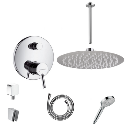 Hansgrohe Unterputz Dusch-Set Talis S mit Decken- oder Wandanschluss von Sandbad ohne EcoSmart