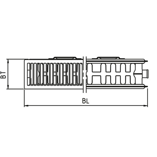 Kermi x2 Plan-K Typ 22 Heizkörper – BH 605 x 102 x 1605 mm, QN2486, weiß, mit Abdeckung – mit Schramme