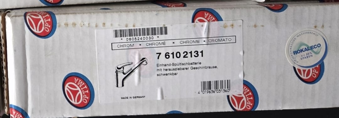 Optima Einhand-Spültischbatterie Ausziehbar 76102131 Chrom