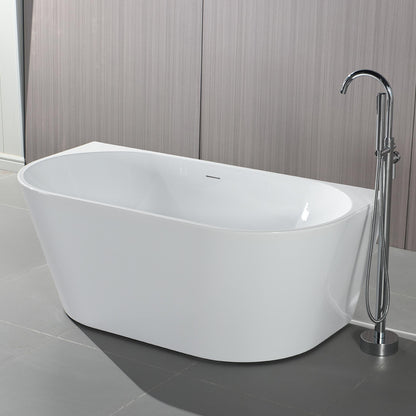 Oase AL – Back-to-Wall Badewanne – Acryl – 170 × 78 × 58 cm – Glänzend Weiß