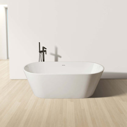 Oase AL – Freistehende Badewanne „Rondo“ – Acryl – 180 × 80 × 58 cm – Glänzend Weiß