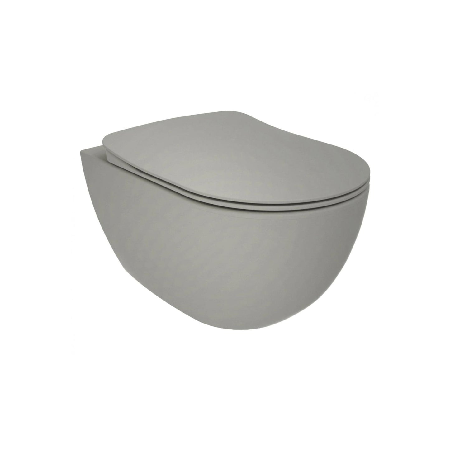 Oase Design Spülrandloses Tahret Bidet Wand-WC inkl. Sitz mit Absenkautomatik Matt Cool Grey