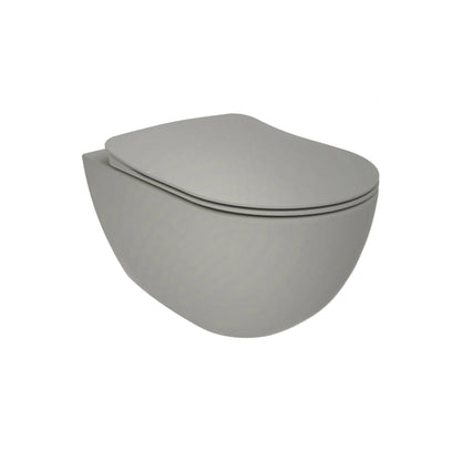 Oase Design Spülrandloses Tahret Bidet Wand-WC inkl. Sitz mit Absenkautomatik Matt Cool Grey