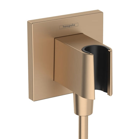 hansgrohe Fixfit Porter E Brausehalter mit Schlauchanschluss bronze gebürstet