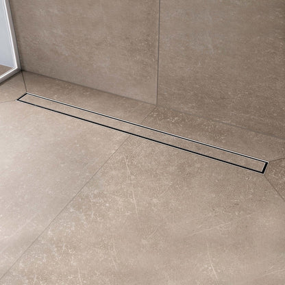 hansgrohe RainDrain Compact Duschrinne, Komplett-Set, für Standardinstallation DN 40 Sperrwasserhöhe: 30 mm, einseitig befliesbar, edelstahl gebürstet