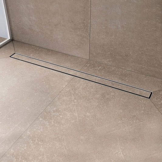 hansgrohe RainDrain Compact Duschrinne, Komplett-Set, für Standardinstallation DN 40 Sperrwasserhöhe: 30 mm, einseitig befliesbar, edelstahl gebürstet