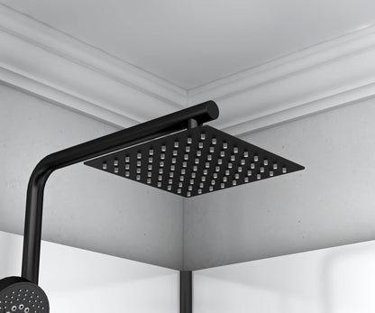 Komplett-Duschkabine mit Schiebetür – 120 × 90 × 225 cm – Matt Schwarz – Rauchglas