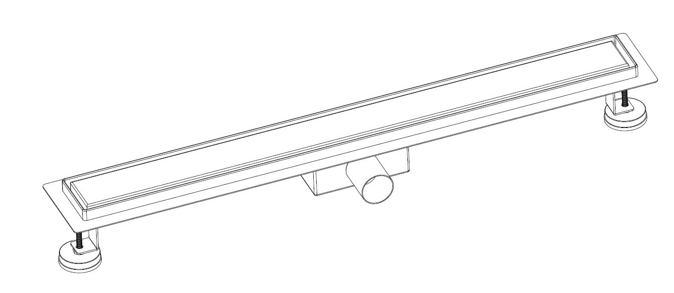 Design Duschrinne Bodenablauf Ablaufrinne 50-100cm rostfreier Edelstahl Grau