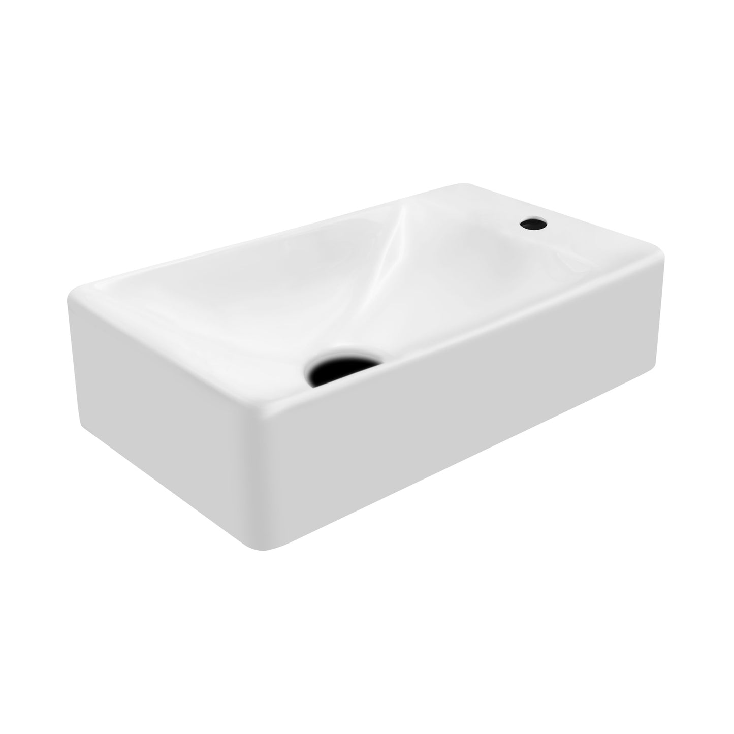 Oase washbasin 35 x 30 cm modern square design washbasin guest toilet left &amp; right 