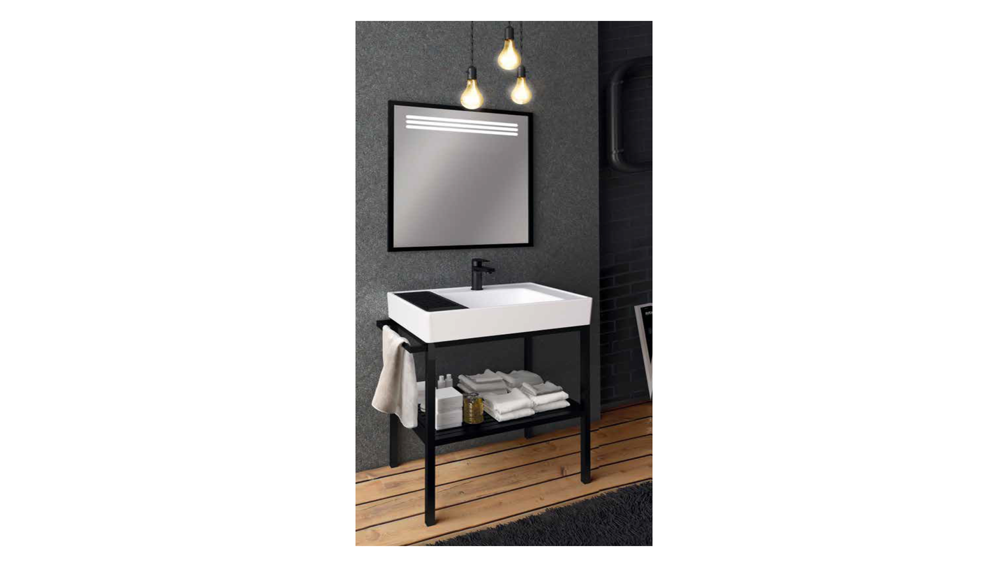 Oase Ary vanity unit, side cabinet, mirror and fittings