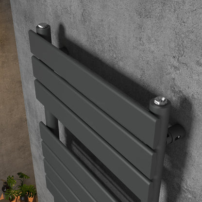 Radiateur de salle de bain design WN avec raccordement central et raccordement latéral anthracite