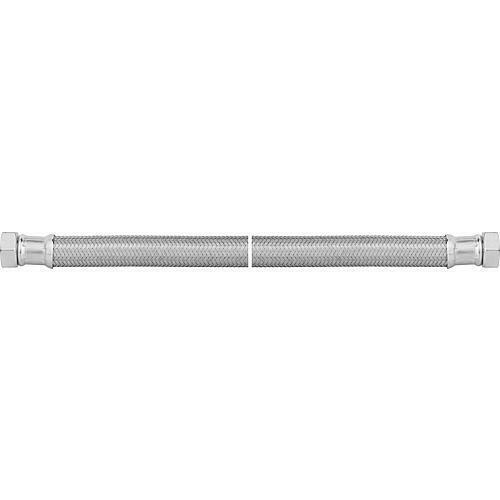 Flex extension 1/2 x 1/2 and 1/2 x 3/8 reinforced hose DVGW made of stainless steel